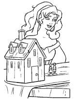 coloriage esmeralda regarde la maquette